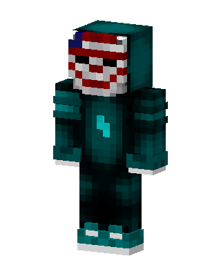 Teal Masked Hero Boy skin, 3D preview