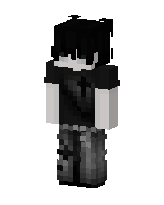 Monochrome Emo skin, 3D preview