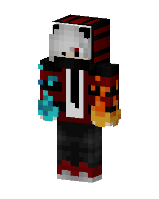Fire Ice Hoodie Minecraft YouTuber skin
