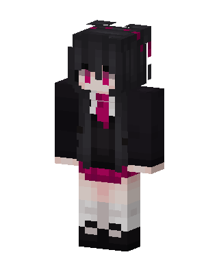 Crimson Goth Minecraft cute skin