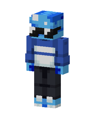 Blue Visor Hoodie skin, 3D preview