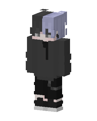 Split Hair Hoodie skin, 3D preview