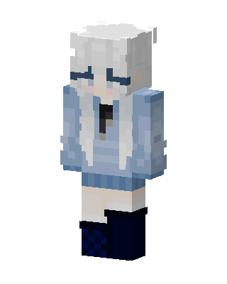 Frosty Sweater Girl skin, 3D preview