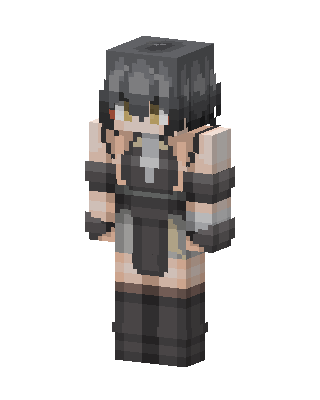 Gray Anime Girl Minecraft skin