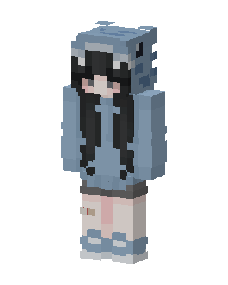Shark Hoodie Girl Minecraft skin