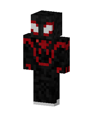 Black Masked Villain Minecraft goth skin