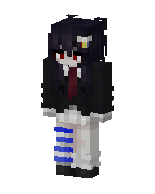 Gothic School Girl skin, 3D preview