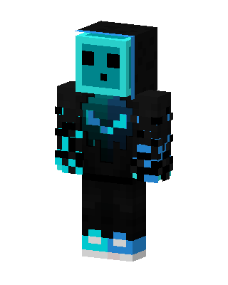 Cyan Slime Hoodie skin, 3D preview