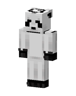 Panda Onesie skin, 3D preview