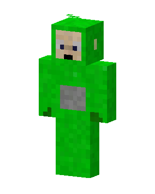 Green Creeper Boy skin, 3D preview