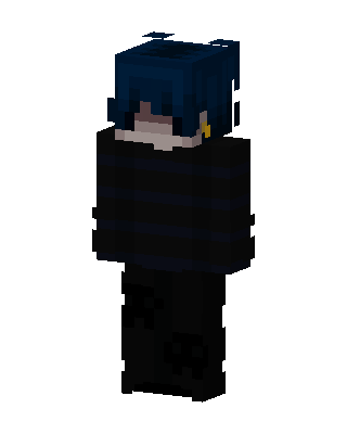 Black Ninja Boy skin, 3D preview
