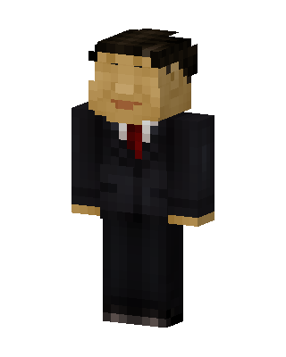 Black Suit Boy skin, 3D preview