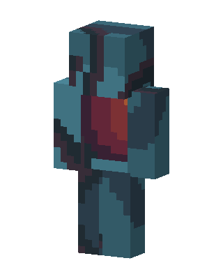 Teal Hooded Creature skin, 3D preview