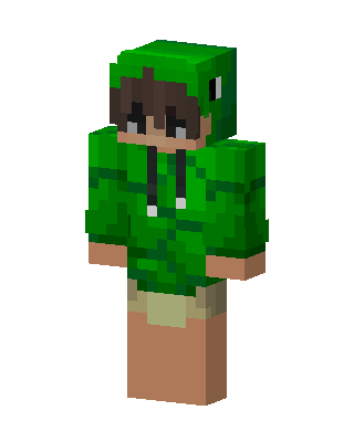 Green Hoodie Boy Minecraft skin