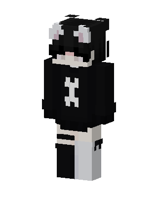 Bone Hoodie Kitty skin, 3D preview