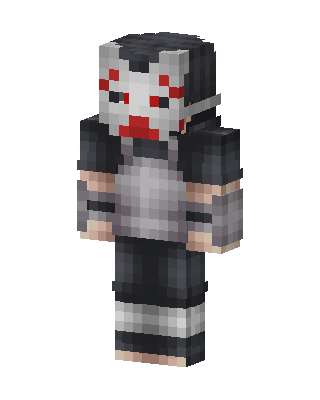 Black Ninja Girl skin, 3D preview