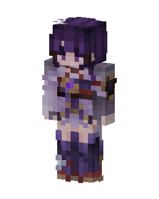 Raiden Shogun skin, 3D preview