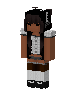 Maid Girl skin, 3D preview
