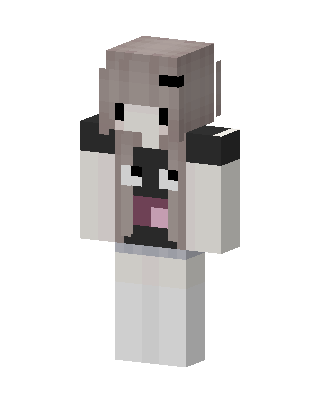 Pug Hoodie Girl skin, 3D preview