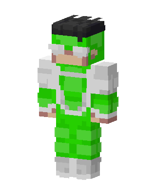 Green Saiyan skin, 3D preview