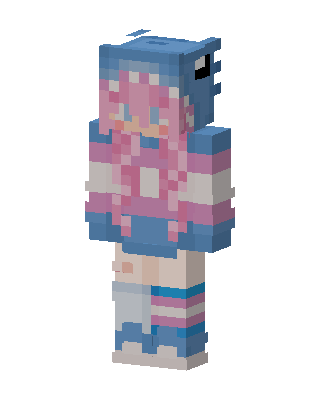 Blue Anime Girl Minecraft skin