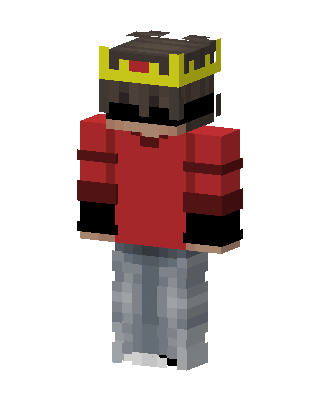 Crowned Red Hoodie skin, 3D preview