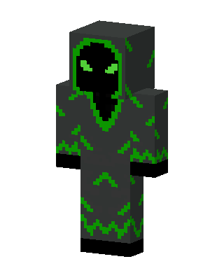 Gray Glowing Villain Minecraft skin