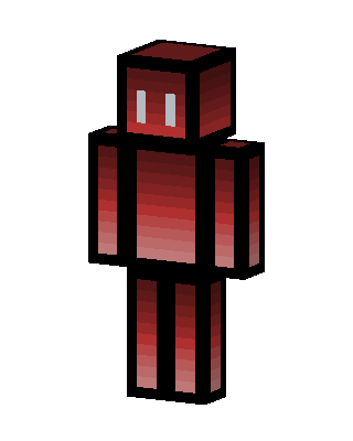 Red Gradient Bot skin, 3D preview