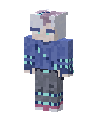 Blue E-Girl Minecraft skin