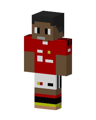Red Soccer Player skin, 3D preview