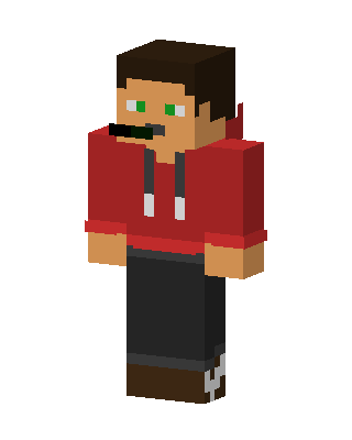Red Hoodie Guy skin, 3D preview
