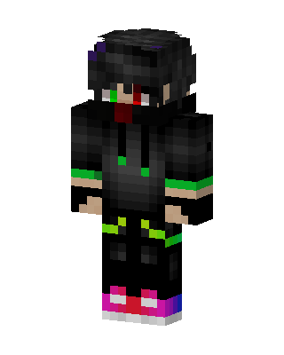 Shadow Hoodie Boy skin, 3D preview