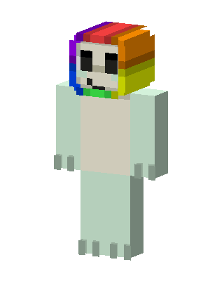 Rainbow Yeti skin, 3D preview