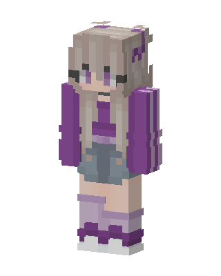 Lavender Overalls Girl Minecraft purple skin