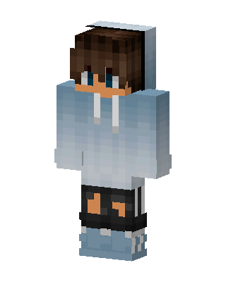 Ice Hoodie Boy skin, 3D preview