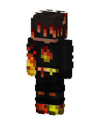 Black Villain Boy skin, 3D preview