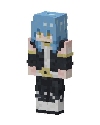 Blue Haired Mage skin, 3D preview