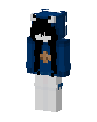 Blue Panda Hoodie skin, 3D preview