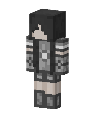 Gray Knight Girl skin, 3D preview