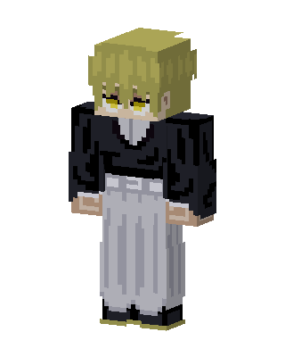Blond Hakama Swordsman Minecraft anime skin