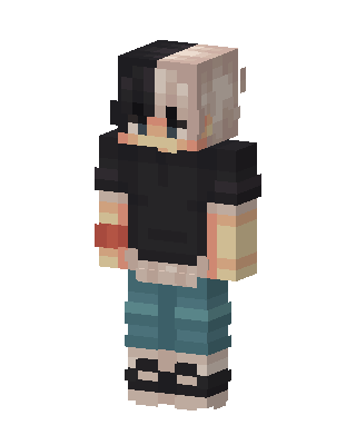 Split Hair skin, 3D preview