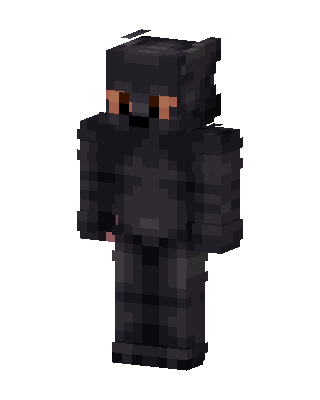 Black Ninja Boy skin, 3D preview