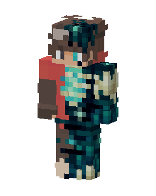 Sculk Warden Hybrid skin, 3D preview