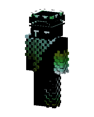 Ender Dragon Knight skin, 3D preview