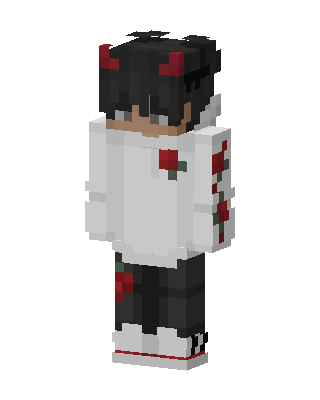 White Horned Holiday Boy Minecraft skin