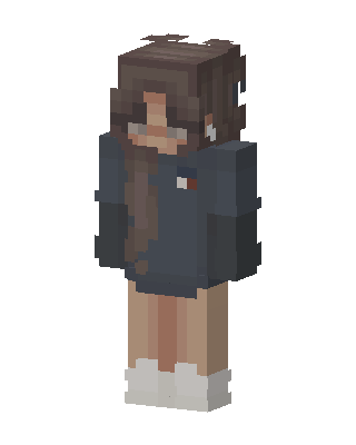 Cozy Hoodie Girl skin, 3D preview