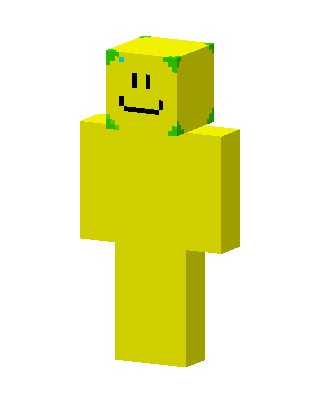 Mossy Noob skin, 3D preview