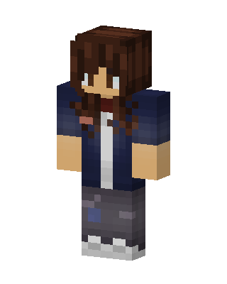 Blue Student Girl Minecraft skin