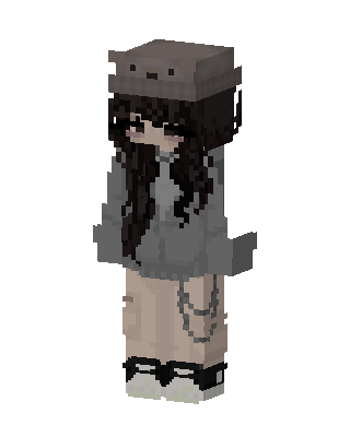 Bear Hat Girl skin, 3D preview