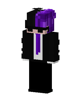 Purple Split Suit skin, 3D preview